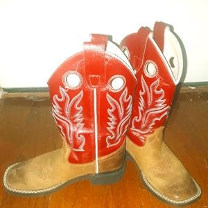 Old West 11.5 red and brown boots